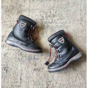 KHOMBU Youth Kids Size 13 Black Snow Boots Winter Shoes Toggle Boys Girls